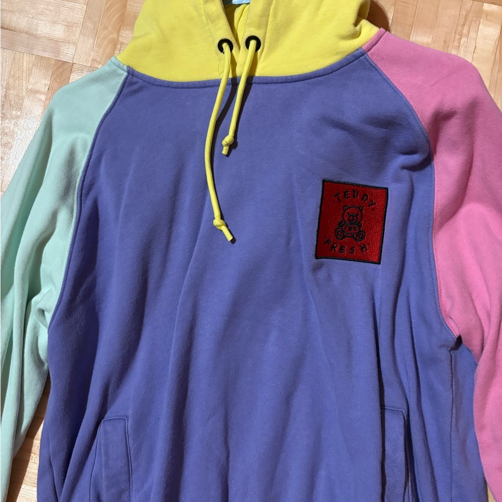 Teddy Fresh Yellow and Purple Hoodie